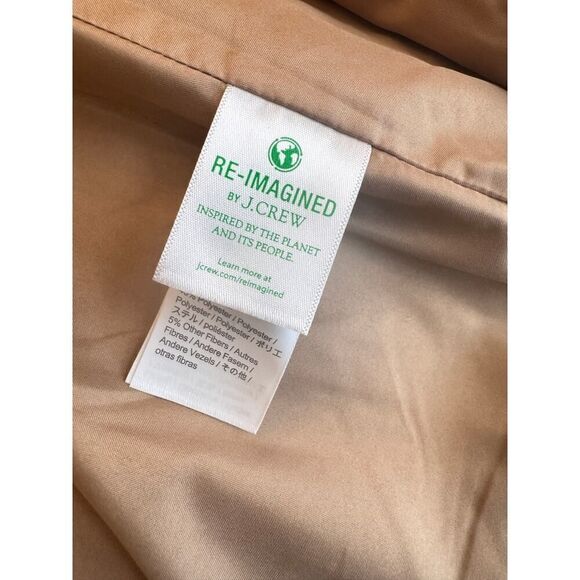 J.Crew Wool Coat Sz 12 Camel Funnel Neck Cocoon Style Fall Winter EUC Classic - Picture 11 of 15